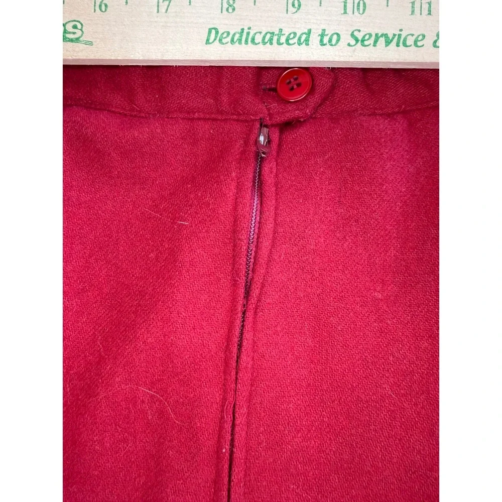 Vintage Russ Togs Red Skirt Suit Blazer Midi Pencil Skirt 2 Piece Set Womens